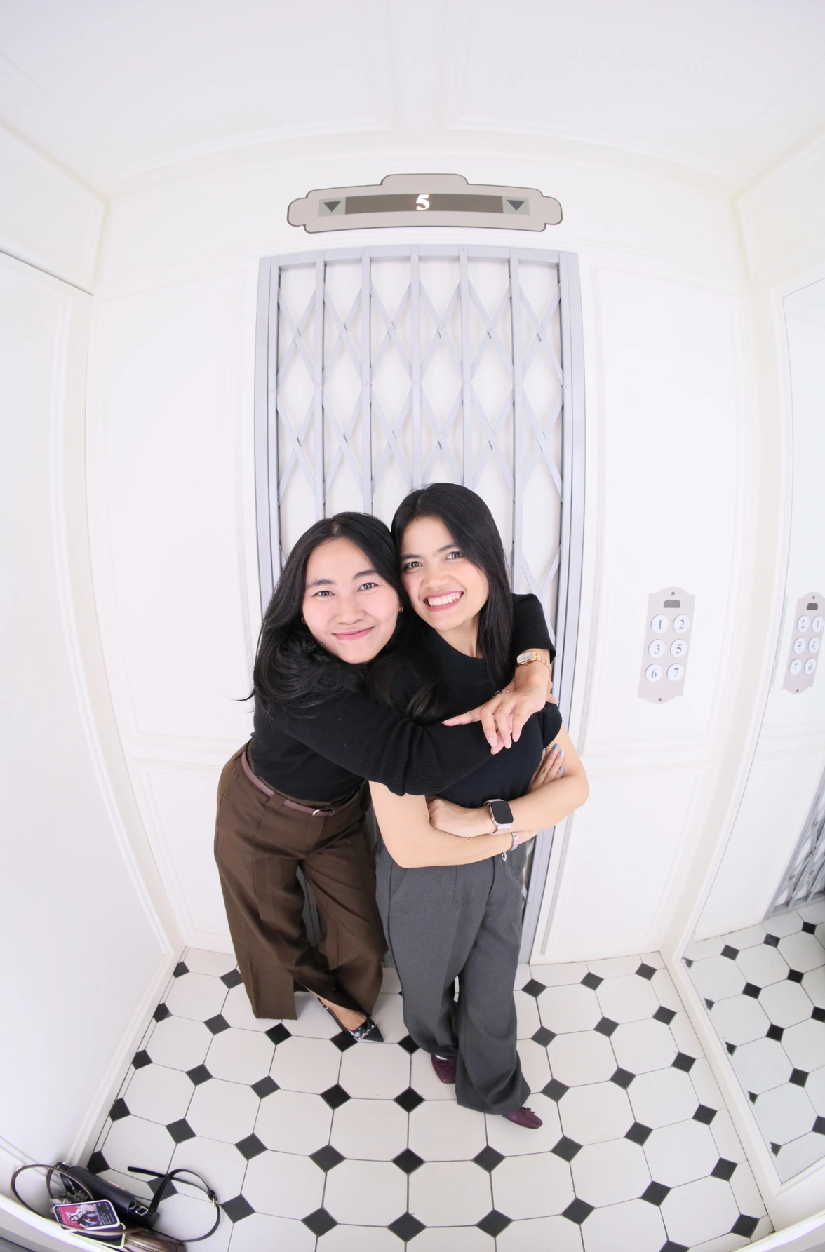 Wide Vintage Elevator Studio