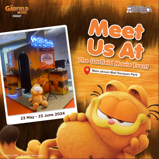 Tayang Hari Ini, Yuk Abadikan Momen Bareng The Garfield Movie Event di Selfie Time!