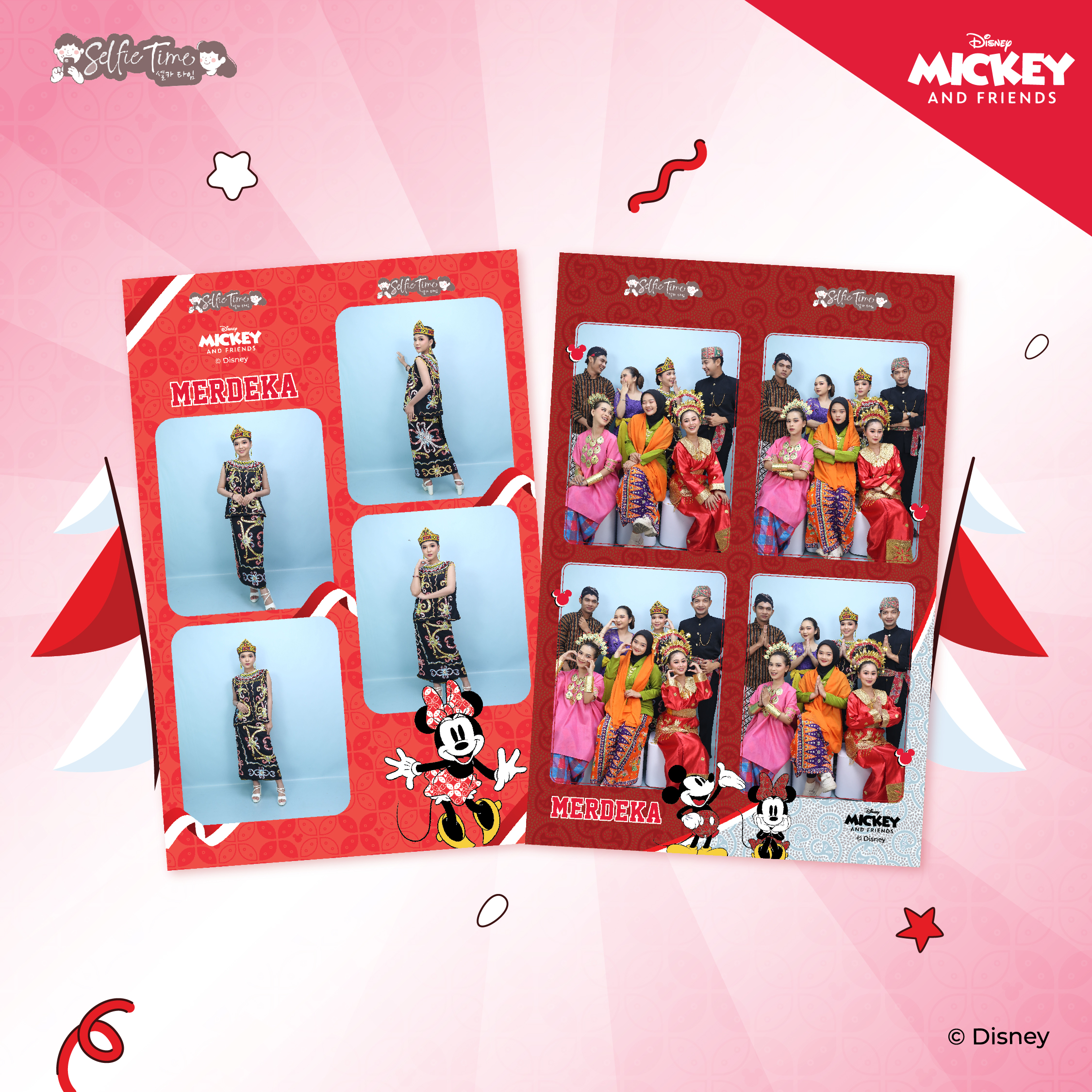 Serbu! Rayakan Kemerdekaan RI dengan Frame Disney di Selfie Time